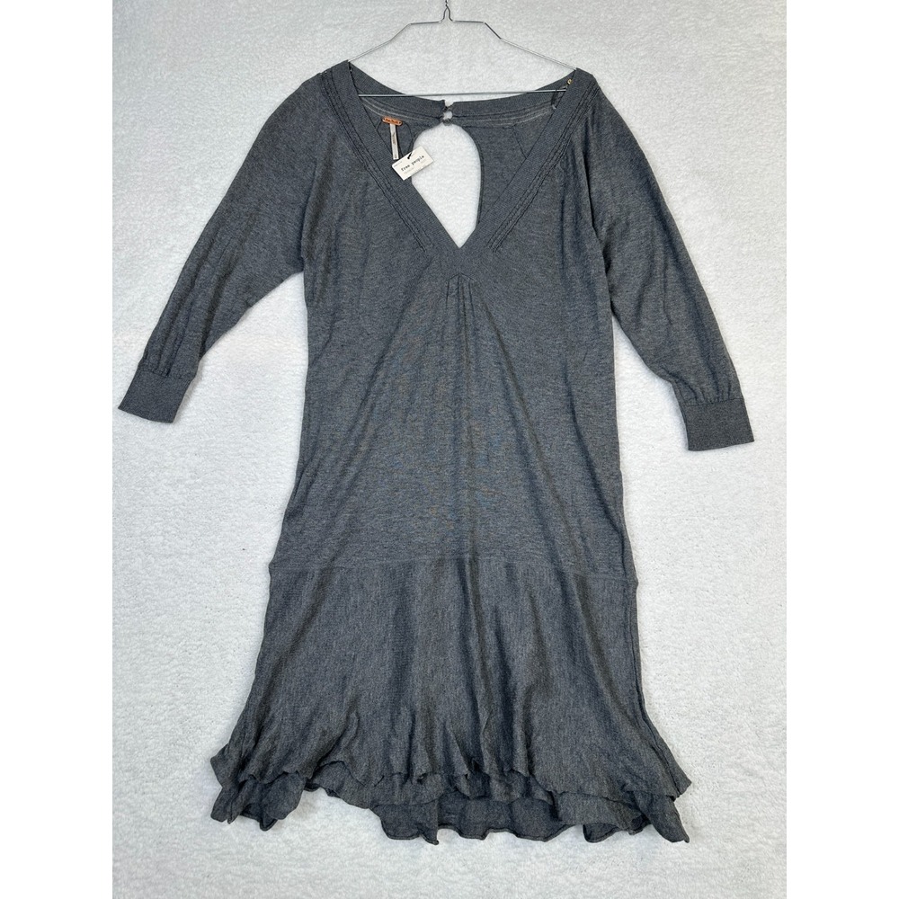 Free People Ruffle Me‎ Up Sweater Dress, Size L New
